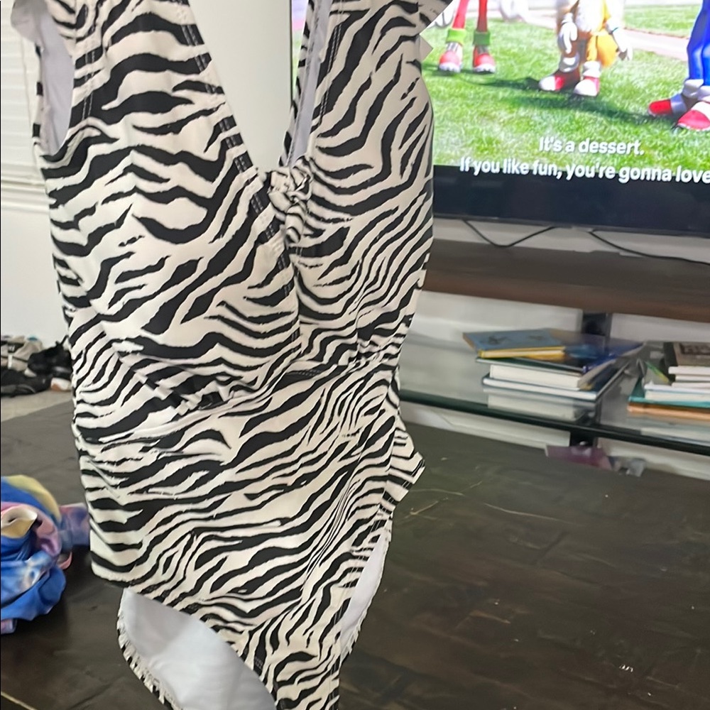 Zebra Print One-Piece Swimsuit